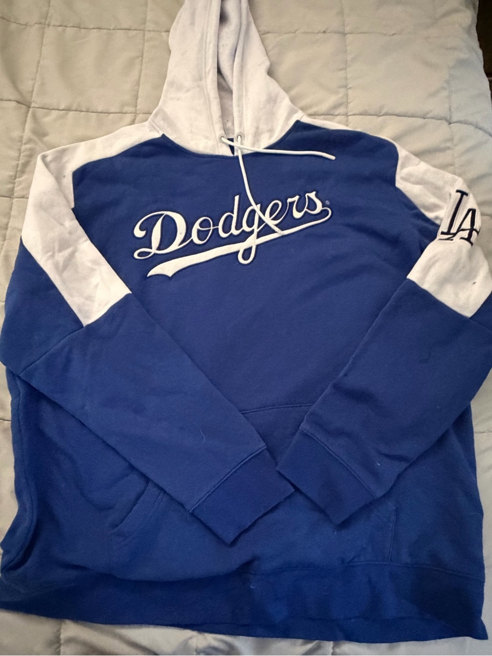 Blue & White Hoodie Sweatshirt